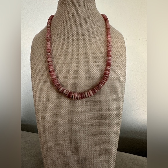 Rhodochrosite bead necklace by Jay King - Picture 1 of 13